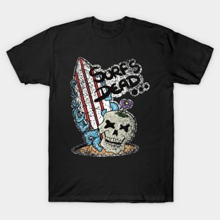 Surf’s Dead Skull Design By Funky Chik’n T-Shirt